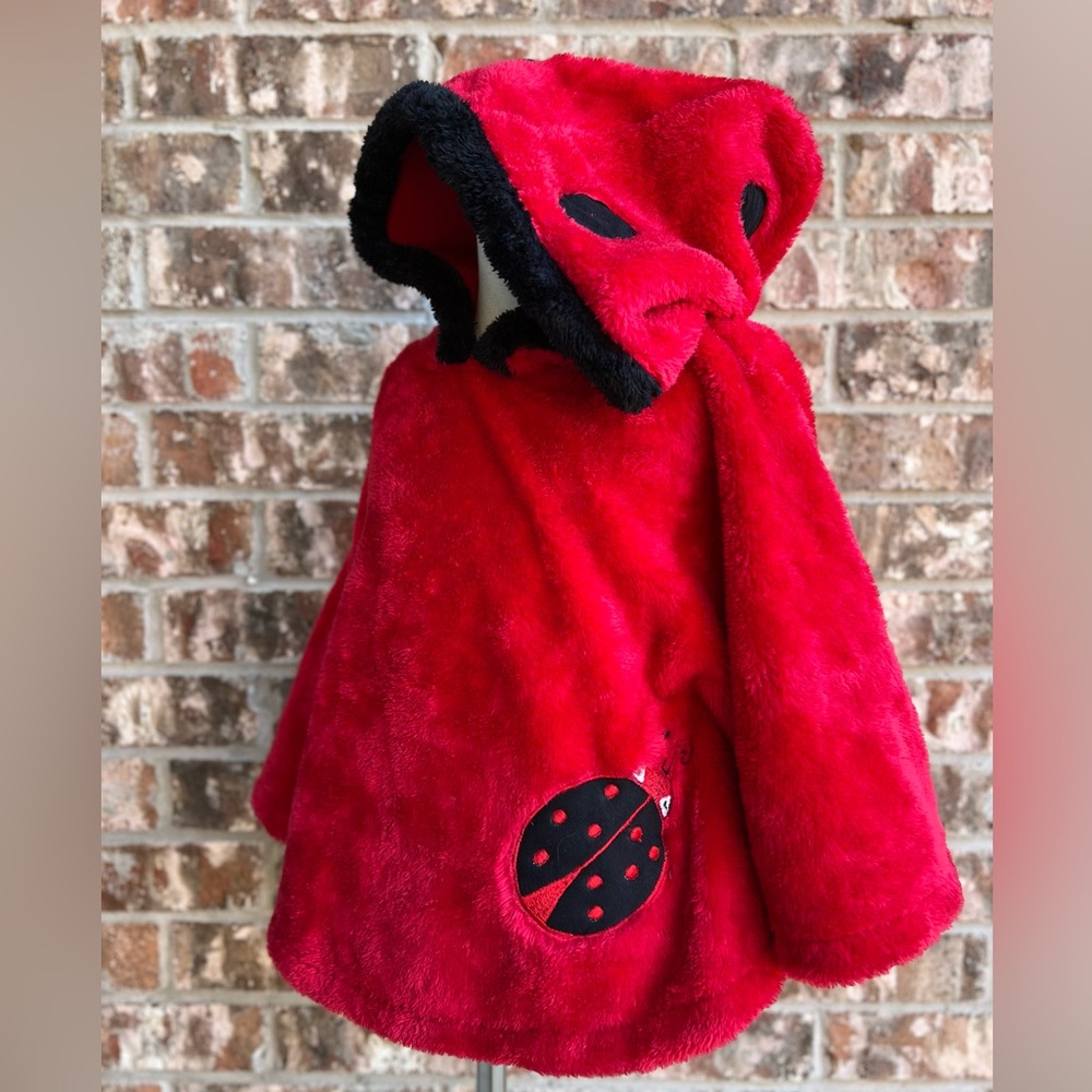 Ladybug hooded Poncho